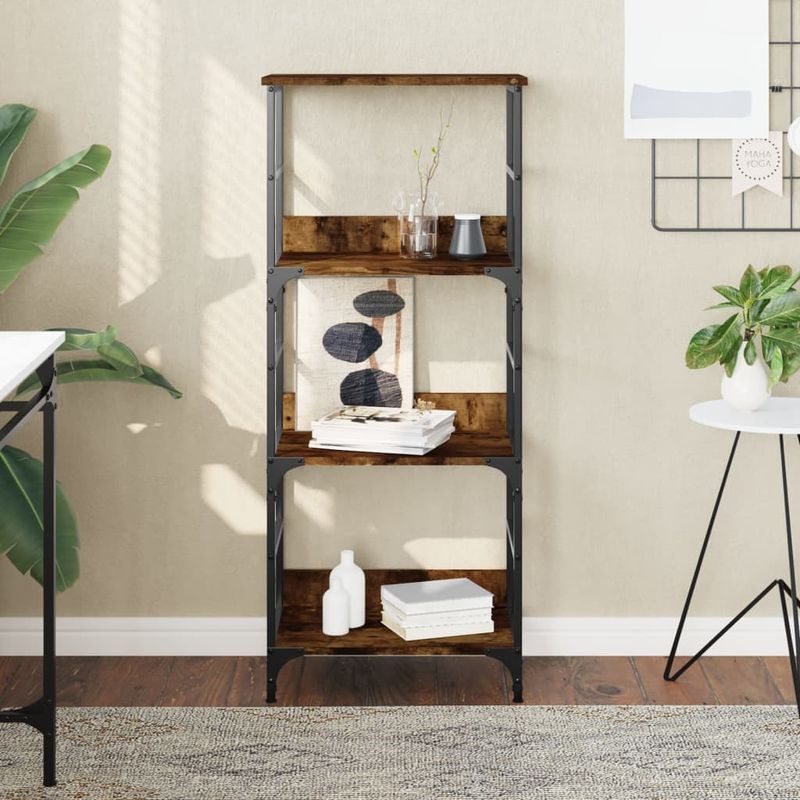 Casa si Gradina - Mobilier - Biblioteci si rafturi - Biblioteci - Raft de carti stejar afumat 50x33x117,5 cm lemn prelucrat - Infinity.ro