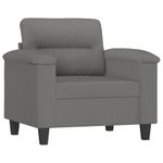 Casa si Gradina - Mobilier - Scaune si fotolii - Fotolii - Fotoliu canapea, gri inchis, 60 cm, textil microfibra - Infinity.ro