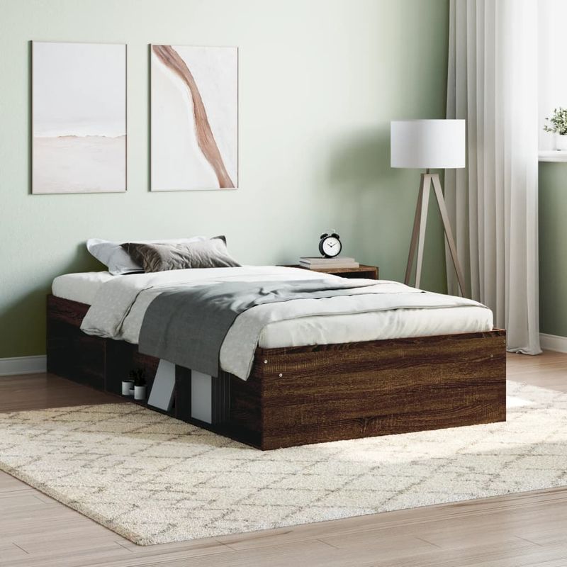 Casa si Gradina - Mobilier - Paturi si accesorii - Paturi - Cadru pat, stejar maro, 90 x 200 cm - Infinity.ro