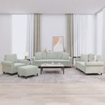 Casa si Gradina - Mobilier - Seturi de mobilier - Seturi living - Set canapea cu perne, 4 piese, gri deschis, catifea - Infinity.ro