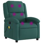 Ingrijire personala si Cosmetice - Sanatate si wellness - Articole wellness - Fotolii de masaj - Fotoliu de masaj rabatabil, verde inchis, material textil - Infinity.ro