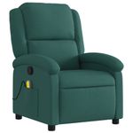 Ingrijire personala si Cosmetice - Sanatate si wellness - Articole wellness - Fotolii de masaj - Fotoliu de masaj rabatabil, verde inchis, material textil - Infinity.ro