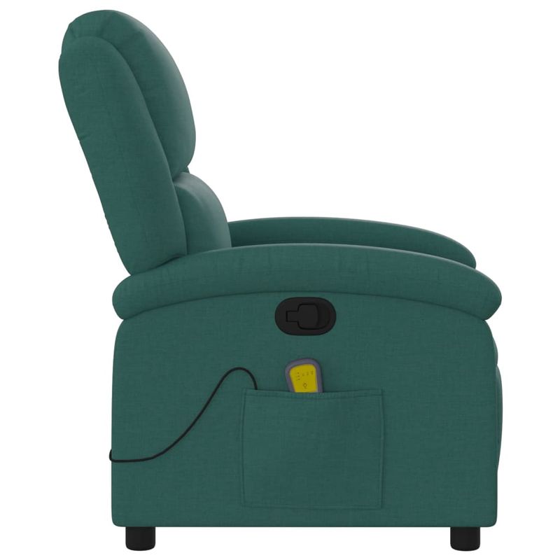 Ingrijire personala si Cosmetice - Sanatate si wellness - Articole wellness - Fotolii de masaj - Fotoliu de masaj rabatabil, verde inchis, material textil - Infinity.ro
