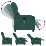 Ingrijire personala si Cosmetice - Sanatate si wellness - Articole wellness - Fotolii de masaj - Fotoliu de masaj rabatabil, verde inchis, material textil - Infinity.ro