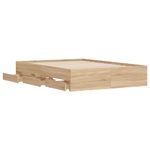Casa si Gradina - Mobilier - Paturi si accesorii - Paturi - Cadru de pat cu sertare stejar sonoma 135x190 cm lemn prelucrat - Infinity.ro