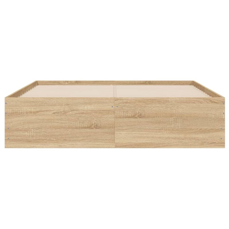Casa si Gradina - Mobilier - Paturi si accesorii - Paturi - Cadru de pat cu sertare stejar sonoma 135x190 cm lemn prelucrat - Infinity.ro