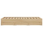 Casa si Gradina - Mobilier - Paturi si accesorii - Paturi - Cadru de pat cu sertare stejar sonoma 135x190 cm lemn prelucrat - Infinity.ro