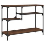 Casa si Gradina - Mobilier - Comode si corpuri - Console - Masuta consola cu rafturi, stejar maro, 100x35x75 cm - Infinity.ro