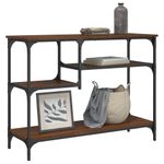 Casa si Gradina - Mobilier - Comode si corpuri - Console - Masuta consola cu rafturi, stejar maro, 100x35x75 cm - Infinity.ro