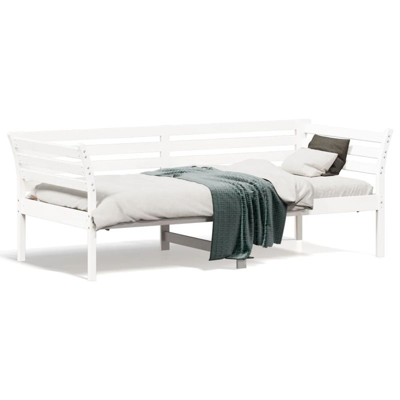 Casa si Gradina - Mobilier - Paturi si accesorii - Paturi - Pat de zi, alb, 75x190 cm, lemn masiv de pin - Infinity.ro