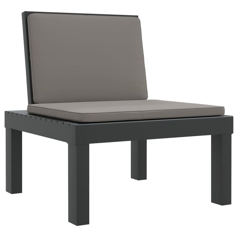 Casa si Gradina - Gradina si terasa - Mobilier exterior - Scaune si sezlonguri gradina - Sezlong cu perne, antracit, PP - Infinity.ro