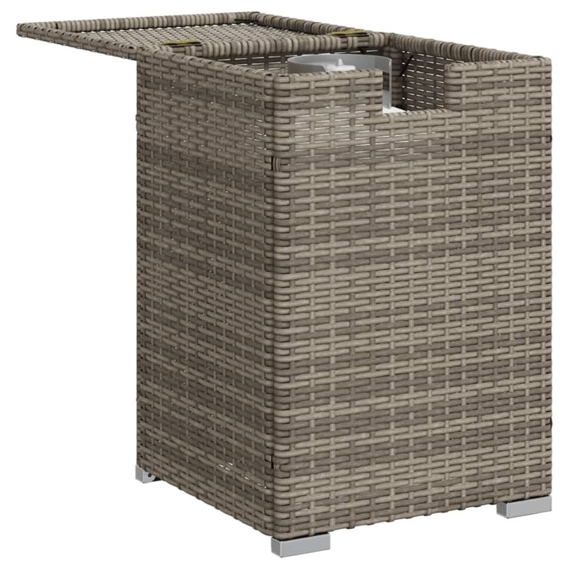 Casa si Gradina - Gradina si terasa - Mobilier exterior - Mese gradina - Masa masca acoperire rezervor propan gri 40x40x60 cm poliratan - Infinity.ro