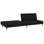 Casa si Gradina - Mobilier - Canapele si coltare - Canapele - Canapea extensibila cu 2 locuri, negru, catifea - Infinity.ro