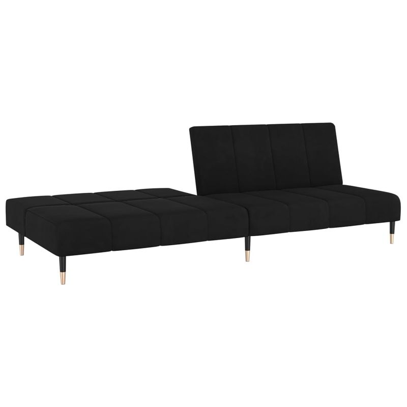 Casa si Gradina - Mobilier - Canapele si coltare - Canapele - Canapea extensibila cu 2 locuri, negru, catifea - Infinity.ro