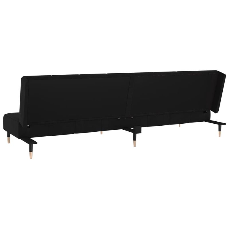 Casa si Gradina - Mobilier - Canapele si coltare - Canapele - Canapea extensibila cu 2 locuri, negru, catifea - Infinity.ro