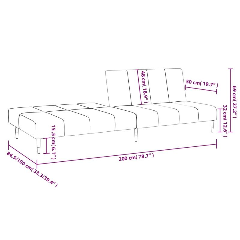 Casa si Gradina - Mobilier - Canapele si coltare - Canapele - Canapea extensibila cu 2 locuri, negru, catifea - Infinity.ro
