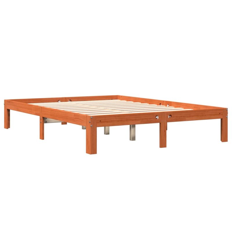 Casa si Gradina - Mobilier - Paturi si accesorii - Paturi - Cadru de pat, maro ceruit, 120x190 cm, lemn masiv de pin - Infinity.ro