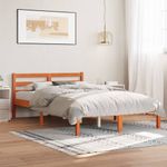 Casa si Gradina - Mobilier - Paturi si accesorii - Paturi - Cadru de pat, maro ceruit, 120x200 cm, lemn masiv de pin - Infinity.ro