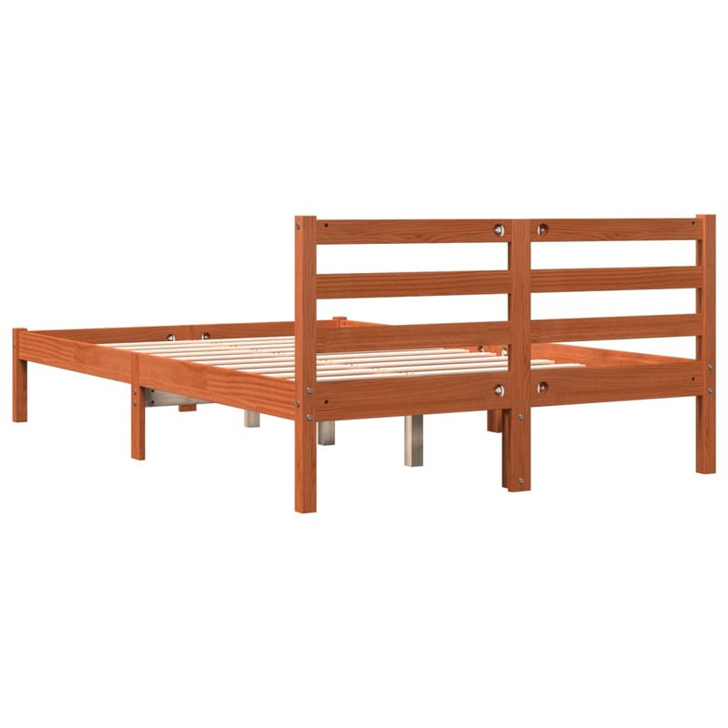Casa si Gradina - Mobilier - Paturi si accesorii - Paturi - Cadru de pat, maro ceruit, 120x200 cm, lemn masiv de pin - Infinity.ro
