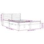 Casa si Gradina - Mobilier - Paturi si accesorii - Paturi - Cadru de pat, maro ceruit, 120x200 cm, lemn masiv de pin - Infinity.ro
