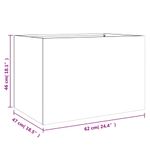 Casa si Gradina - Gradinarit si plante - Plante si ghivece - Ghivece si suporturi - Jardiniera, negru, 62x47x46 cm, otel laminat la rece - Infinity.ro