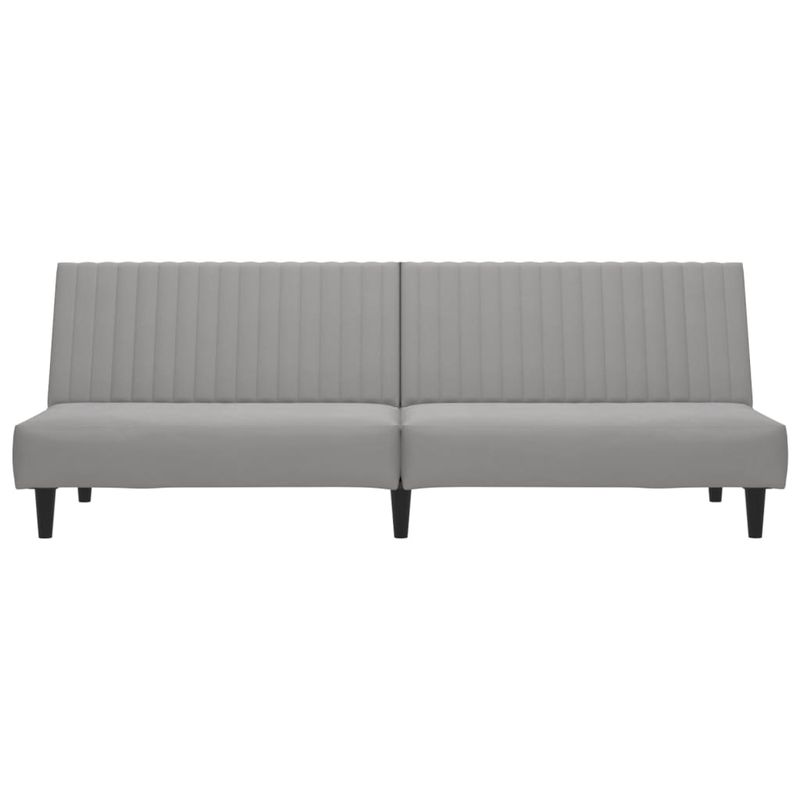 Casa si Gradina - Mobilier - Canapele si coltare - Canapele - Canapea extensibila cu 2 locuri, gri deschis, catifea - Infinity.ro