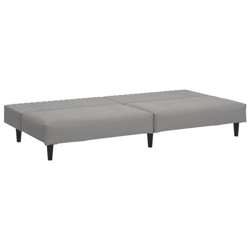 Casa si Gradina - Mobilier - Canapele si coltare - Canapele - Canapea extensibila cu 2 locuri, gri deschis, catifea - Infinity.ro