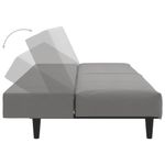 Casa si Gradina - Mobilier - Canapele si coltare - Canapele - Canapea extensibila cu 2 locuri, gri deschis, catifea - Infinity.ro