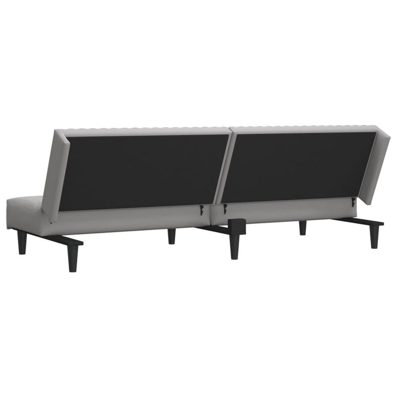 Casa si Gradina - Mobilier - Canapele si coltare - Canapele - Canapea extensibila cu 2 locuri, gri deschis, catifea - Infinity.ro