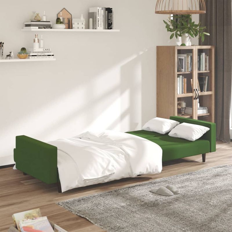 Casa si Gradina - Mobilier - Canapele si coltare - Canapele - Canapea extensibila cu 2 locuri, verde inchis, catifea - Infinity.ro