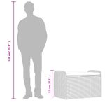 Casa si Gradina - Gradina si terasa - Mobilier exterior - Bancute de gradina - Banca de depozitare cu perna, gri, 80x51x52 cm, poliratan - Infinity.ro