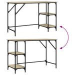 Casa si Gradina - Mobilier - Mese si birouri - Birouri - Birou, stejar sonoma, 120x50x75 cm, metal si lemn prelucrat - Infinity.ro