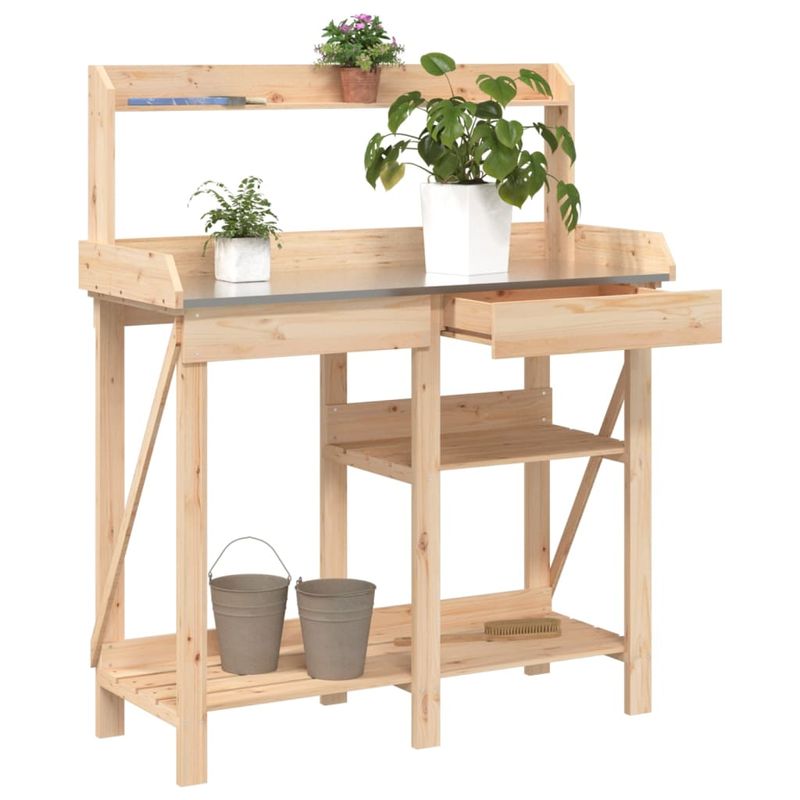 Casa si Gradina - Gradinarit si plante - Plante si ghivece - Ghivece si suporturi - Banca cu spalier pentru plantare, lemn masiv de brad - Infinity.ro