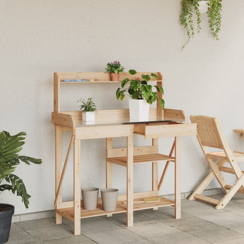 Casa si Gradina - Gradinarit si plante - Plante si ghivece - Ghivece si suporturi - Banca cu spalier pentru plantare, lemn masiv de brad - Infinity.ro