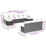 Casa si Gradina - Gradina si terasa - Mobilier exterior - Seturi mobila gradina - Set canapele de gradina cu perne, 10 piese, negru, poliratan - Infinity.ro