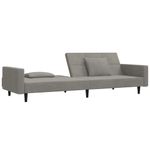 Casa si Gradina - Mobilier - Canapele si coltare - Canapele - Canapea extensibila cu 2 locuri, 2 perne, gri deschis, catifea - Infinity.ro
