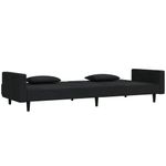 Casa si Gradina - Mobilier - Canapele si coltare - Canapele - Canapea extensibila cu 2 locuri, 2 perne, negru, catifea - Infinity.ro