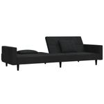 Casa si Gradina - Mobilier - Canapele si coltare - Canapele - Canapea extensibila cu 2 locuri, 2 perne, negru, catifea - Infinity.ro