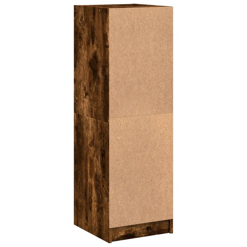 Casa si Gradina - Mobilier - Comode si corpuri - Comode - Dulap cu usi din sticla, stejar fumuriu, 35x37x109 cm - Infinity.ro