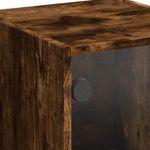 Casa si Gradina - Mobilier - Comode si corpuri - Comode - Dulap cu usi din sticla, stejar fumuriu, 35x37x109 cm - Infinity.ro