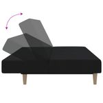 Casa si Gradina - Mobilier - Canapele si coltare - Canapele - Canapea extensibila cu 2 locuri, negru, material textil - Infinity.ro