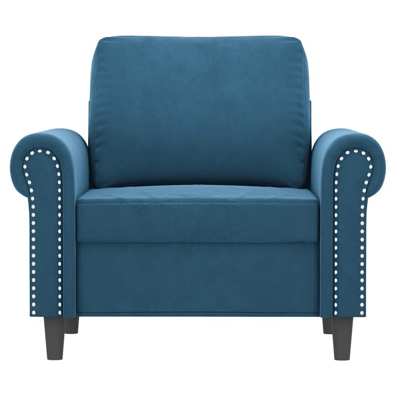 Casa si Gradina - Mobilier - Canapele si coltare - Canapele - Canapea de o persoana, Albastru, 60 cm, catifea - Infinity.ro