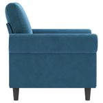 Casa si Gradina - Mobilier - Canapele si coltare - Canapele - Canapea de o persoana, Albastru, 60 cm, catifea - Infinity.ro