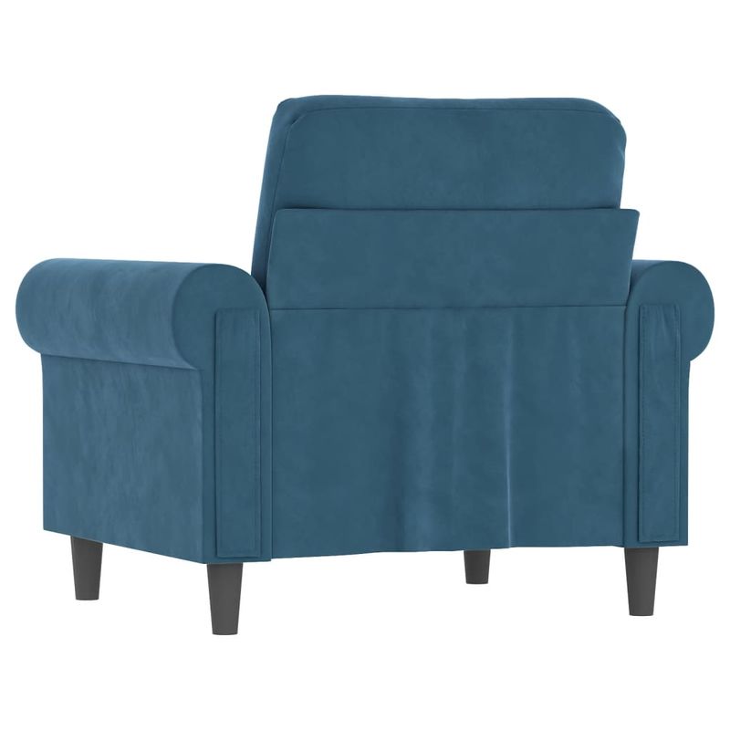 Casa si Gradina - Mobilier - Canapele si coltare - Canapele - Canapea de o persoana, Albastru, 60 cm, catifea - Infinity.ro