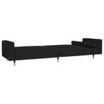 Casa si Gradina - Mobilier - Canapele si coltare - Canapele - Canapea extensibila cu 2 locuri, 2 perne, negru, catifea - Infinity.ro