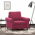 Casa si Gradina - Mobilier - Canapele si coltare - Canapele - Canapea de o persoana, rosu vin, 60 cm, catifea - Infinity.ro