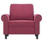 Casa si Gradina - Mobilier - Canapele si coltare - Canapele - Canapea de o persoana, rosu vin, 60 cm, catifea - Infinity.ro