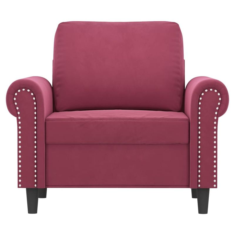 Casa si Gradina - Mobilier - Canapele si coltare - Canapele - Canapea de o persoana, rosu vin, 60 cm, catifea - Infinity.ro