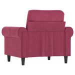 Casa si Gradina - Mobilier - Canapele si coltare - Canapele - Canapea de o persoana, rosu vin, 60 cm, catifea - Infinity.ro