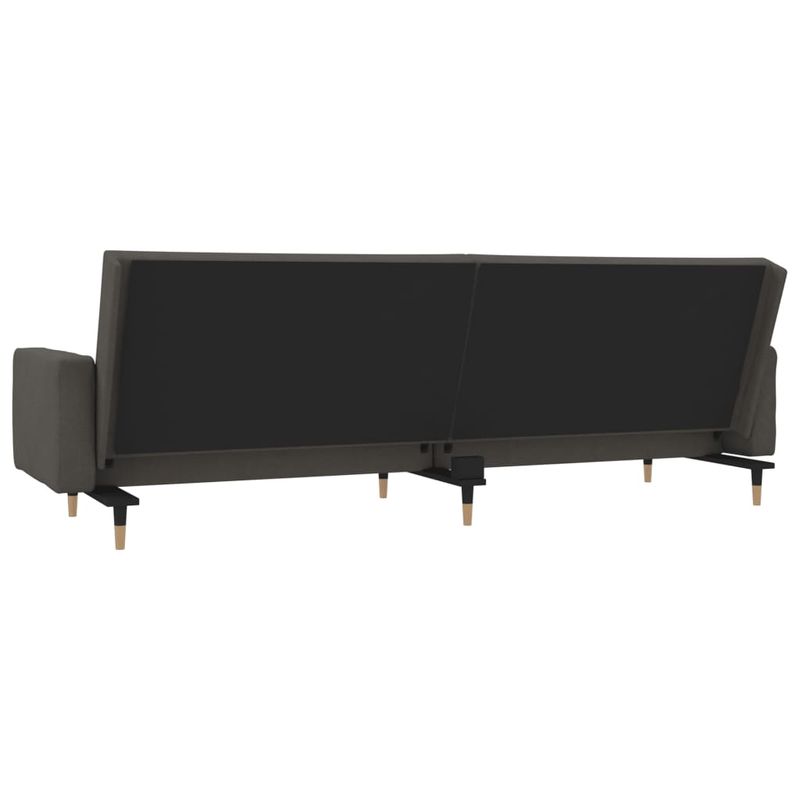 Casa si Gradina - Mobilier - Canapele si coltare - Canapele - Canapea extensibila cu 2 locuri, 2 perne, gri inchis, catifea - Infinity.ro